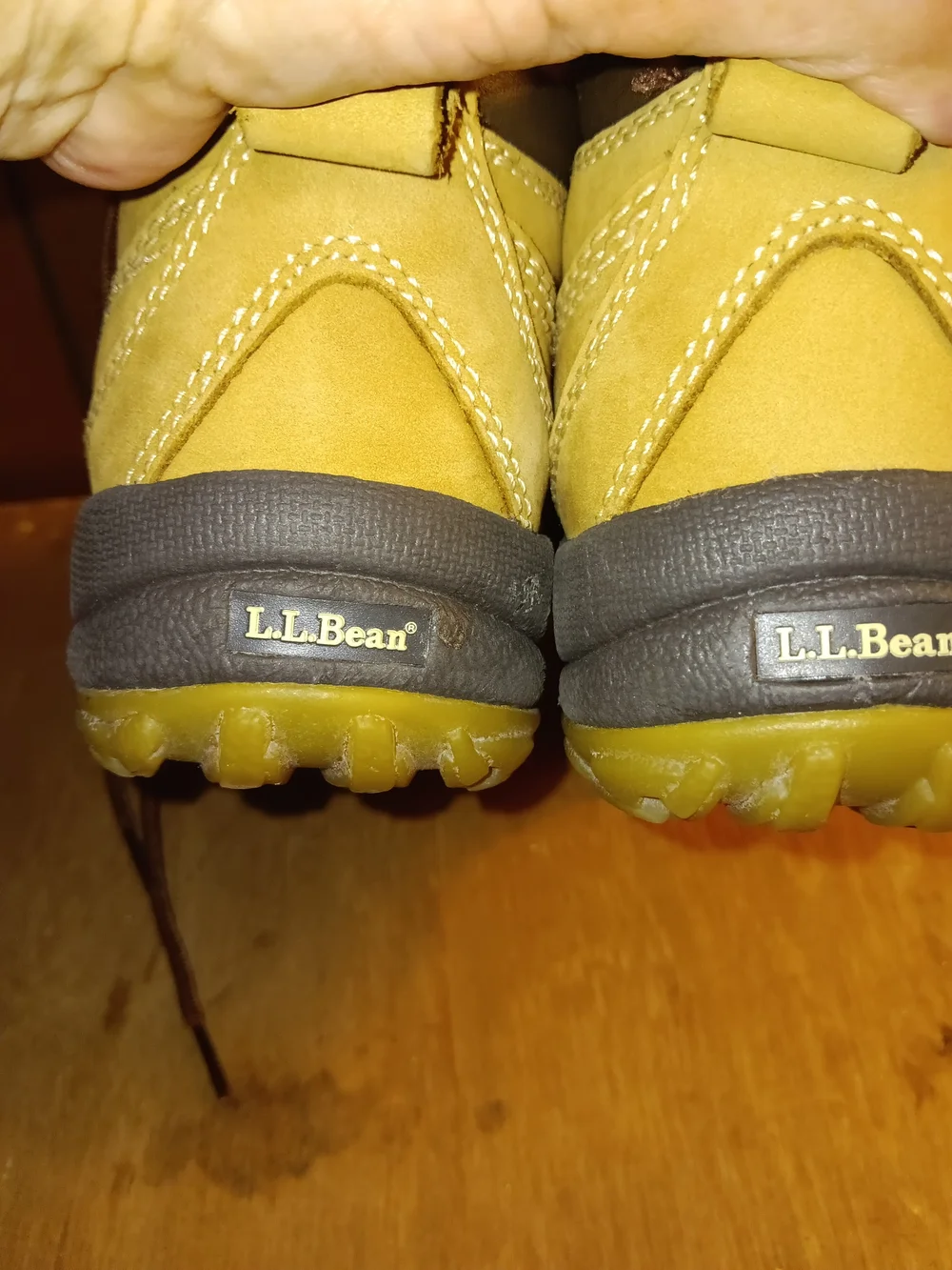 L.L. Bean Womans Tan and Brown Duck Boots